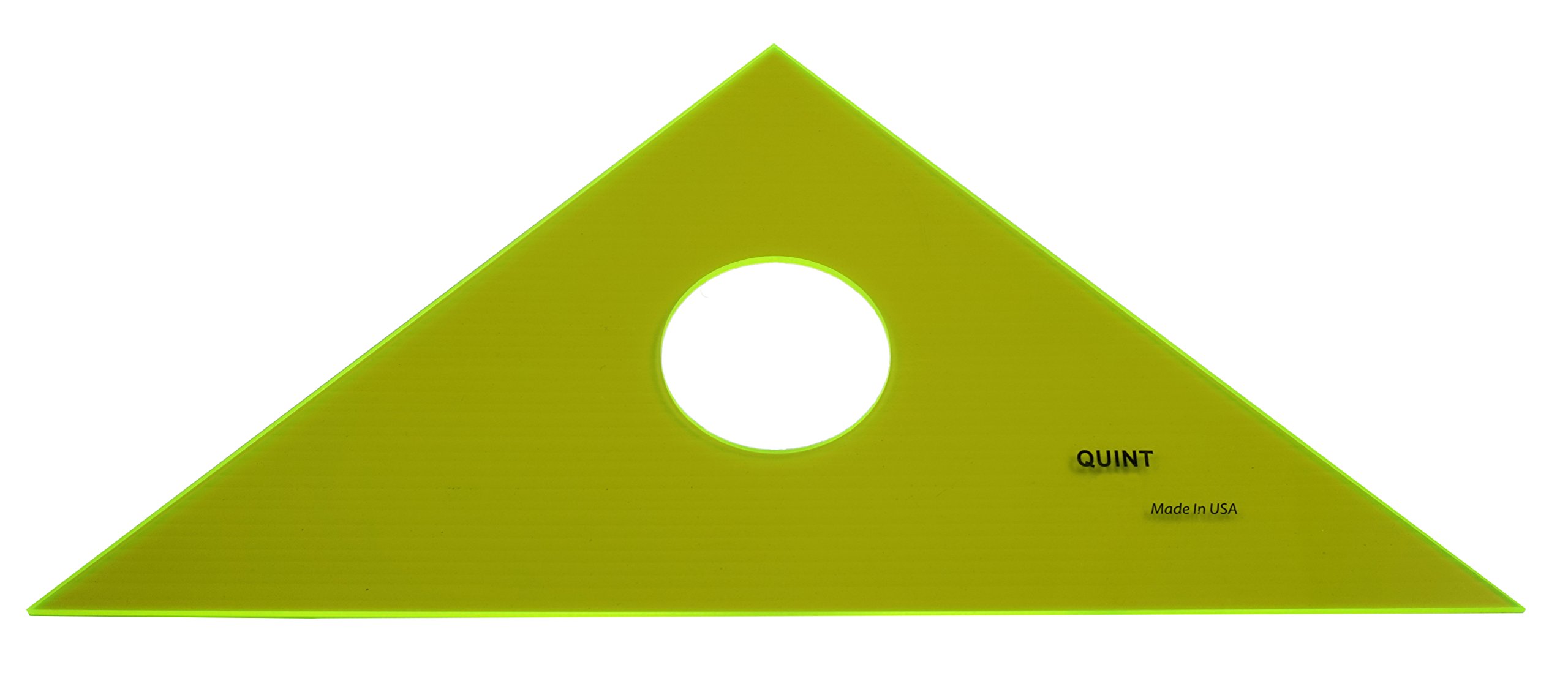 QUINT Premium Professional Fluorescent Green Acrylic Inking Edge Triangle 45/90 - 10"