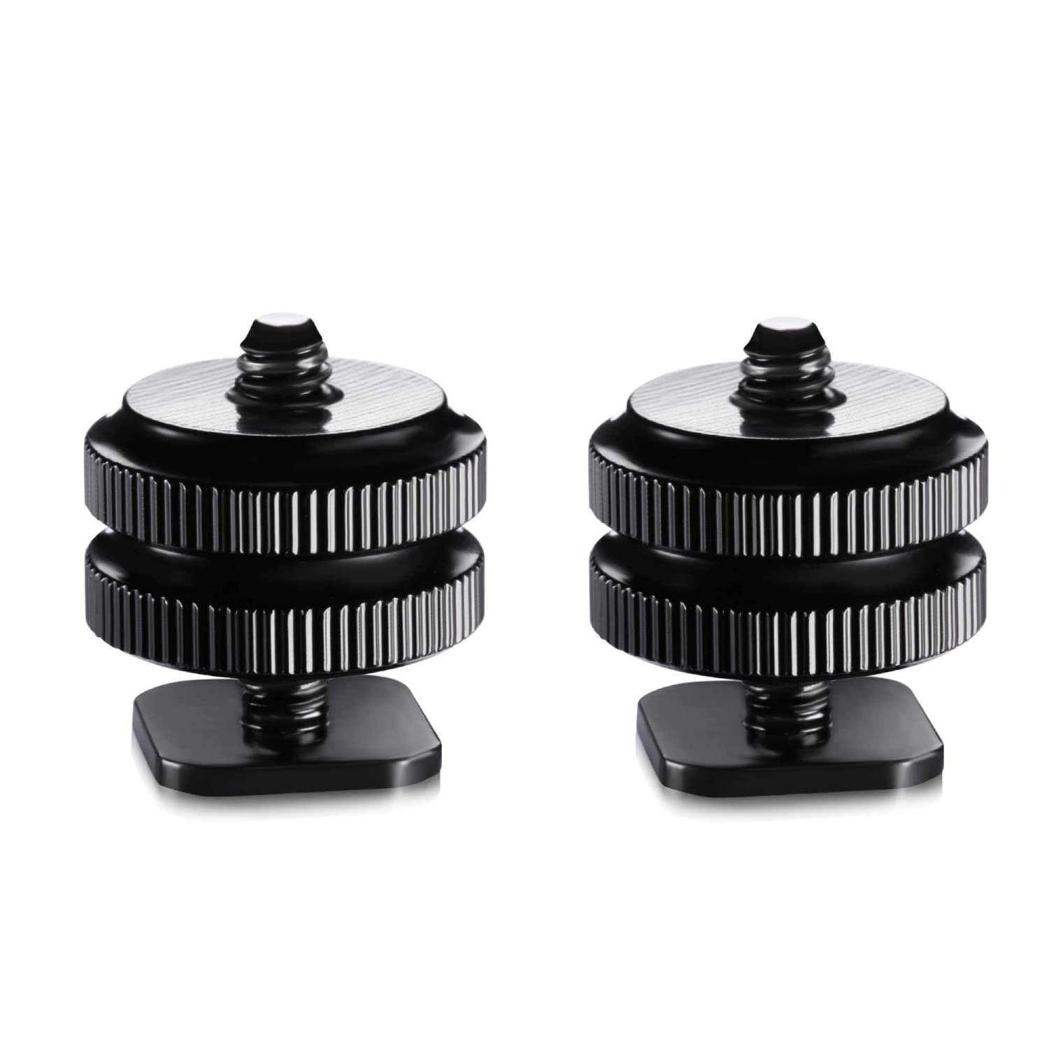 EYUVAA LABEL Camera Shoe Pro 1/4" Mount Adapter for Tripod Screw Holder for DSLR Camera Led Lights, LED Monitors, Microphones, Audio Recorder & Studio Flash Video Camera (Pack_of_2)