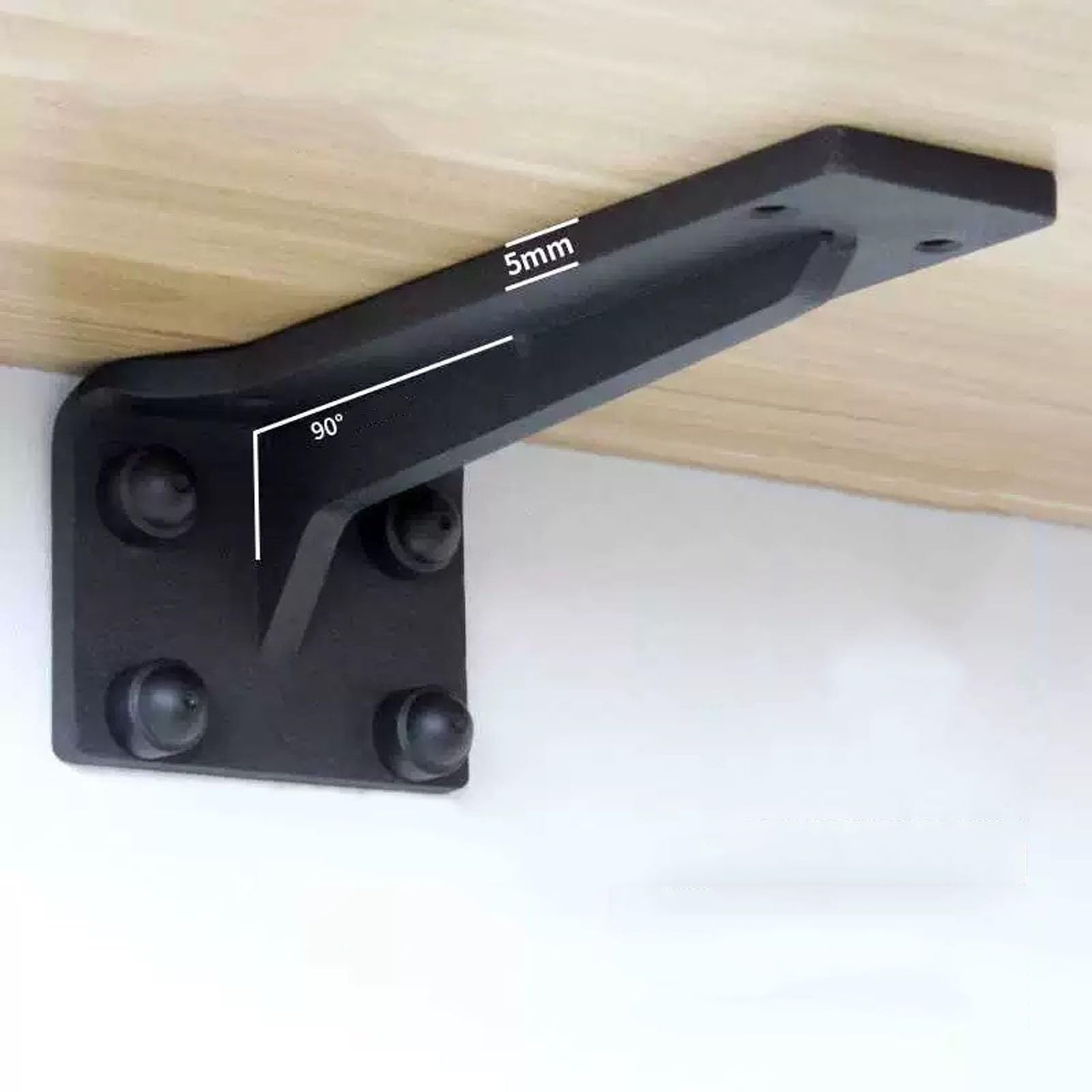 2X Staffe per Mensole Pieghevoli per Impieghi Gravosi, Staffe per Mensole per Impalcature ad Angolo Retto da 90°, Supporti per Mensole Montati a Parete, Staffe per Mensole Aperte Fai da Te, c