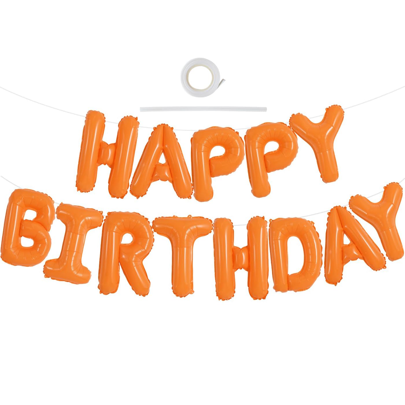 Happy Birthday Balloons Banner - Black Letter Balloons -15