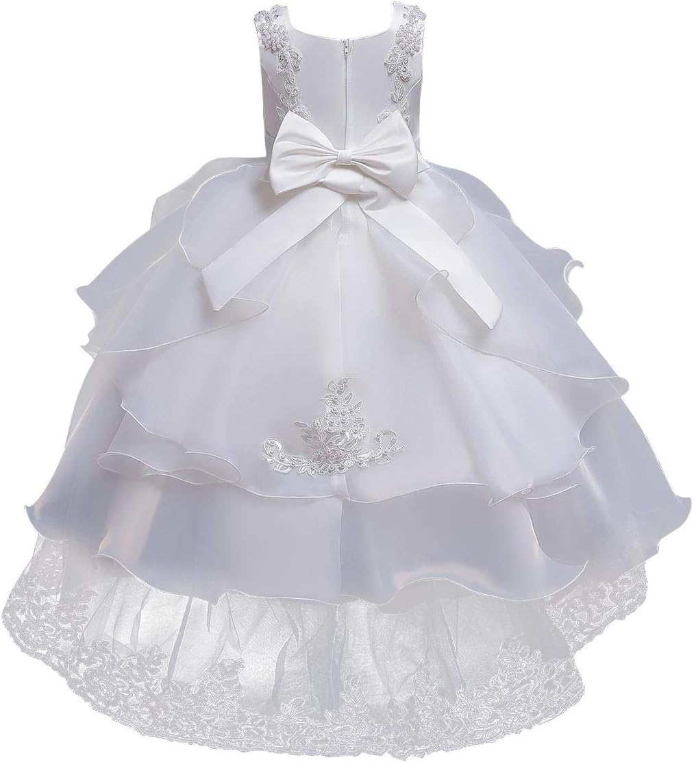 Condition photo showing New/Like New for flower girls dress princess puffy tulle dresses kid formal bridesmaid wedding communion birthday party pageant maxi prom gown