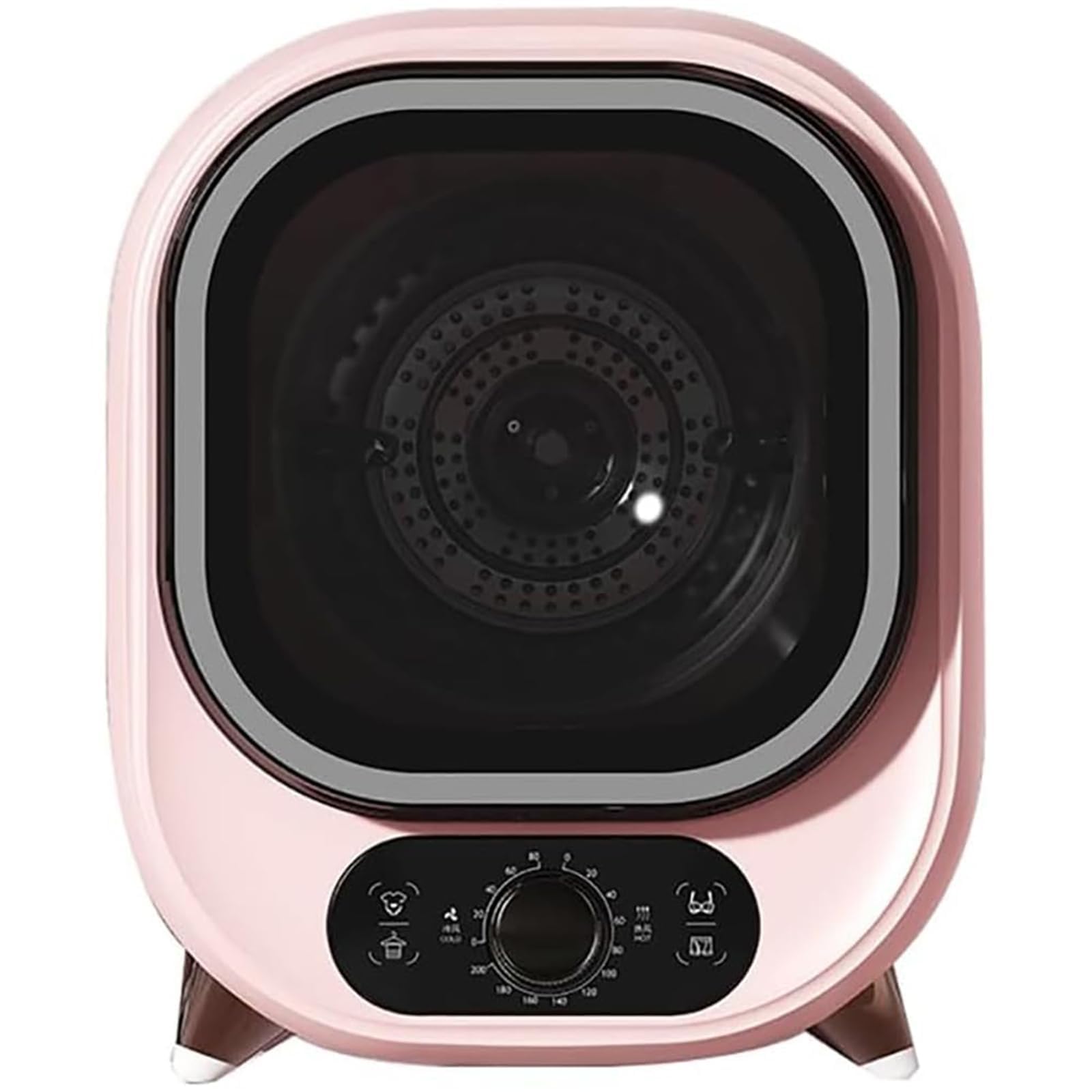 Mini Asciugatrice Elettrica – Asciugatrice Compatta 450W, Capacità 0,8kg, 2 Modalità Di Asciugatura, Timer E Protezione Contro Il Surriscaldamento, Per Appartamento, Dormitorio, Camper E Casa Pink