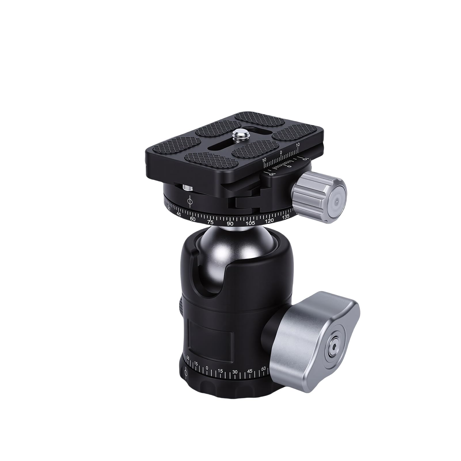 Generic Testa a Sfera Panoramica Rotante a 360° da 30 Mm, Testa Professionale per Treppiede in Metallo, con Piastra a Sgancio Rapido con capacità di Carico di 17,6 Libbre, Compatibile con