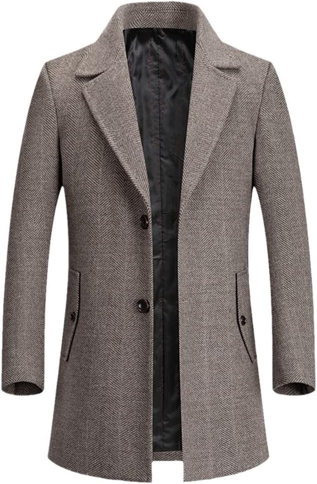 Haitpant Autumn Winter Men Wool Trench Coat Plus-Size Wool Jackets