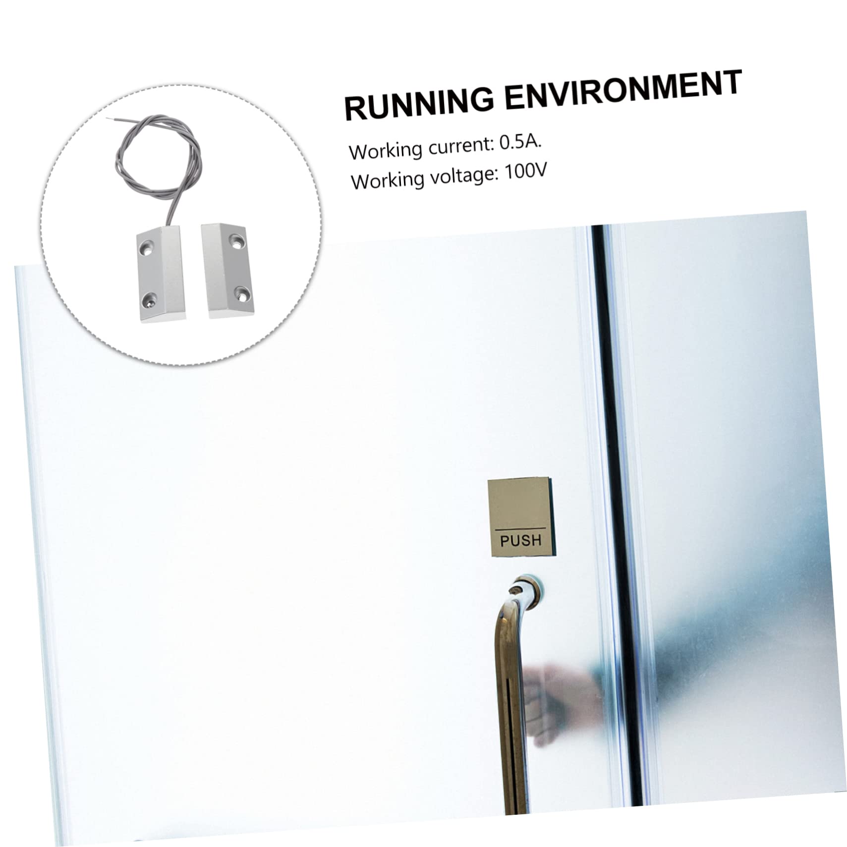 Lot De 3 Capteurs Dalarme pour Porte Et Fenêtre Boîtier en Alliage De Zinc Usage Industriel