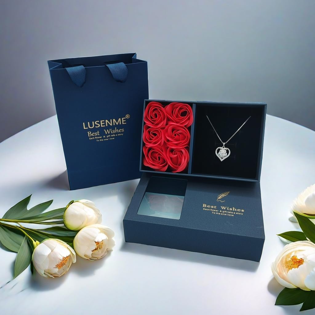 Heart Necklace Gifts for Women Wife, 925 Sterling Silver Necklace, 1-2 Carat Moissanite Pendant Necklace, Anniversary Jewelry Gift For Wife, Birthday Gifts for Girlfriend Her - Image 7