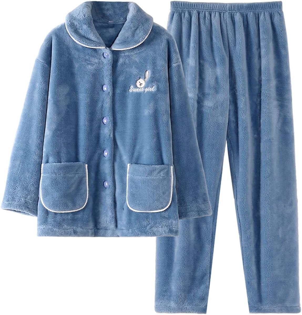 特価商品 もこもこ レディース パジャマ 三好優品 かわいい 防寒 保温 厚手 部屋着 上下セット ルームウェア フランネル 大きいサイズ 長袖 前開き 冬 パジャマ ルームウェアセット Www Chemplex Co Zw
