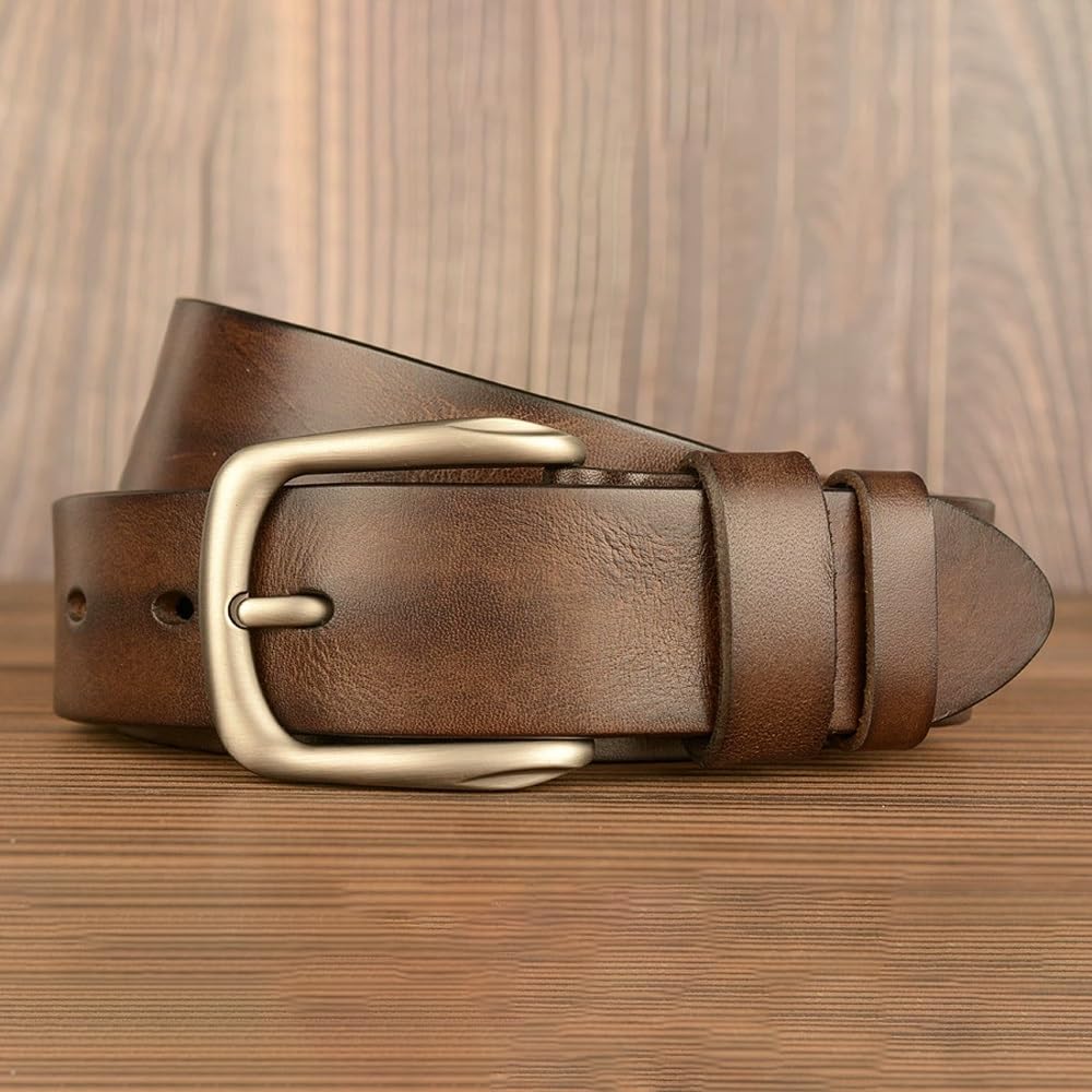 Herrengürtel aus echtem Leder, Retro-Freizeitgürtel, klassisches und modisches Design for Jeansgürtel