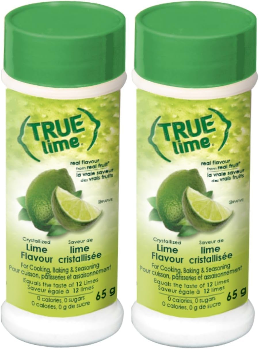 True Lime Shaker Lime Powder Seasoning, 65 g (2-Pack), Unsweetened, Zero Calories, No Sodium, for Cooking, Baking & Seasoning - 2