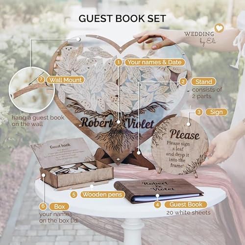 Wedding By Eli Tree Leaves Guest Book thumb #4