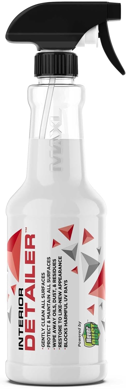 MAXL® Interior Car Cleaner Detailer Spray with NeverDust® Technology Formula (20oz) - Repels Dust, Wipes Oil, Residue with Matte Finish for Leather, Dash, Trim & Screens - Safe on All Surfaces