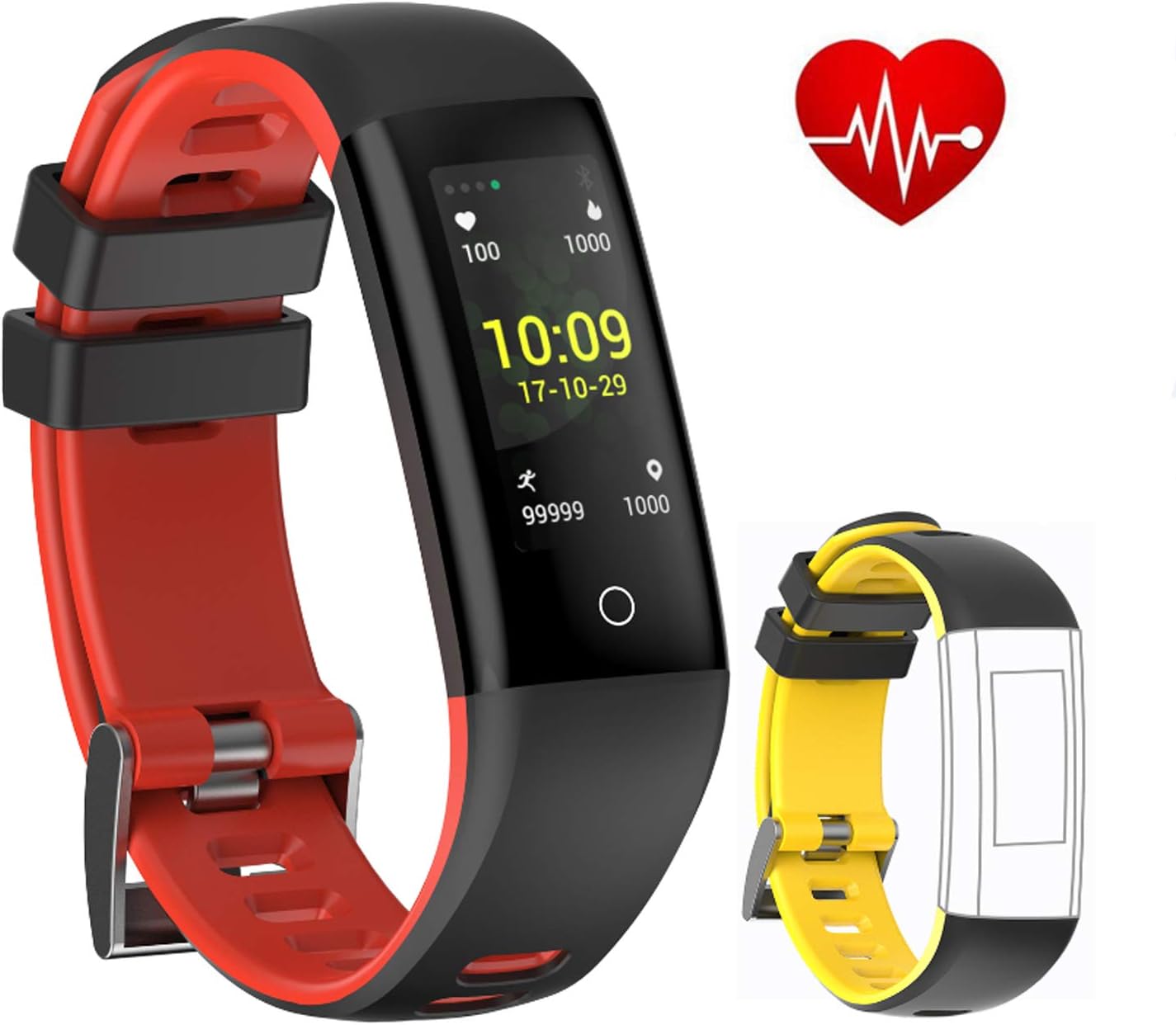 Bloranda Fitness Tracker Activity Tracker Watch Colorful UI Touch Screen with Sleep Monitor IP67 Waterproof Bracelet Wristband for iOS/Android