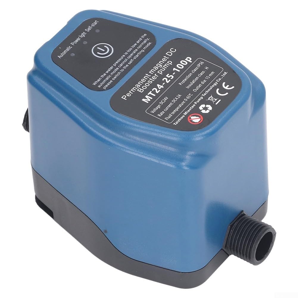 24V Automatic Water Pressure Booster Pump – 150W, Ultra-Quiet Operation, 32L/min Flow-Rate, for-Showers, Taps-&-Garden-Irrigation((U(UK(US)