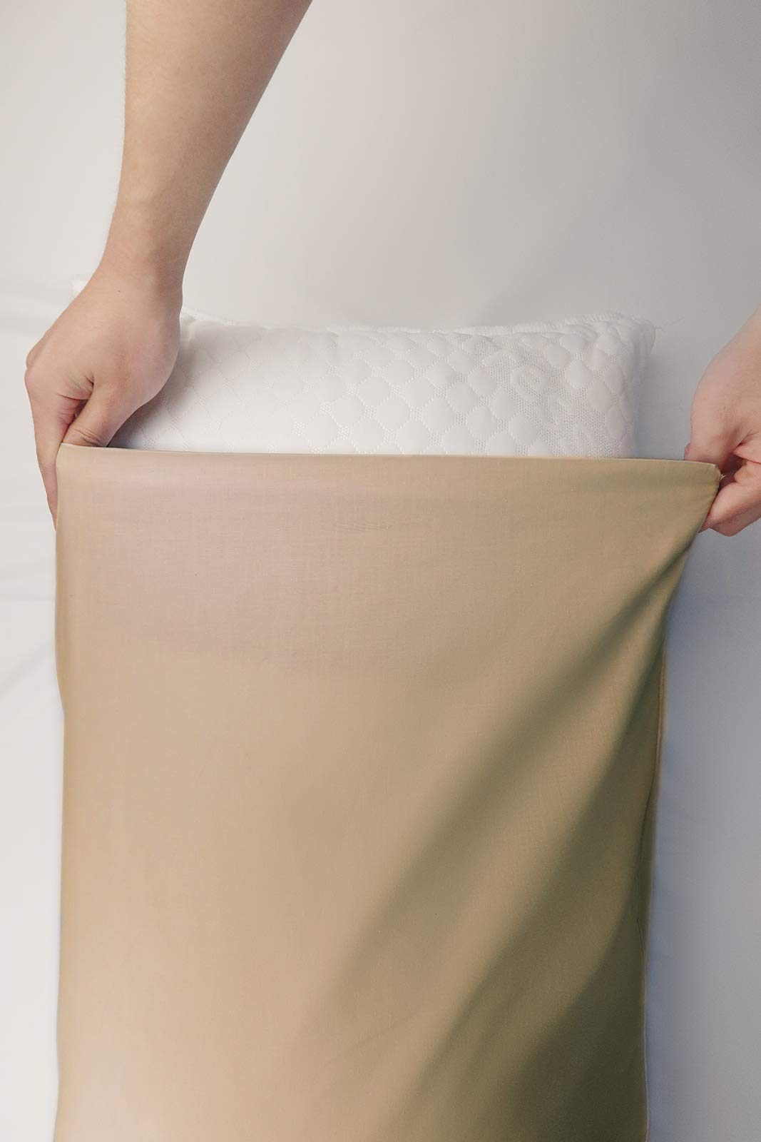 Coppia di Federe 100% Puro Cotone, Set di 2 Tessuti per Cuscino Letto Made in Italy, Chiusura a Busta, Tinta Unita, Misura Standard 50x80 CM