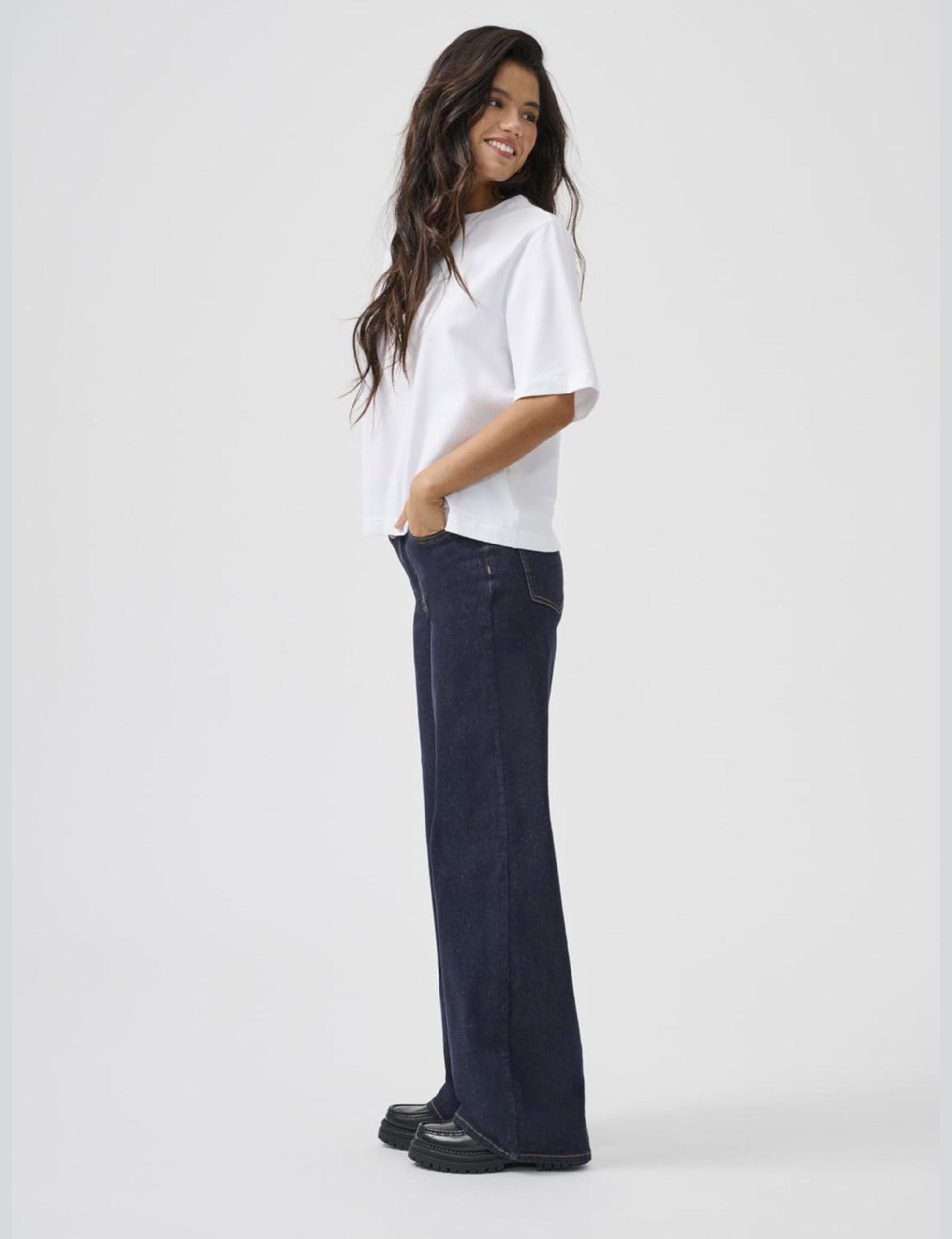 ONLY Onlmadisonblush Hw Wide SB DNM Rea02Noos Femme