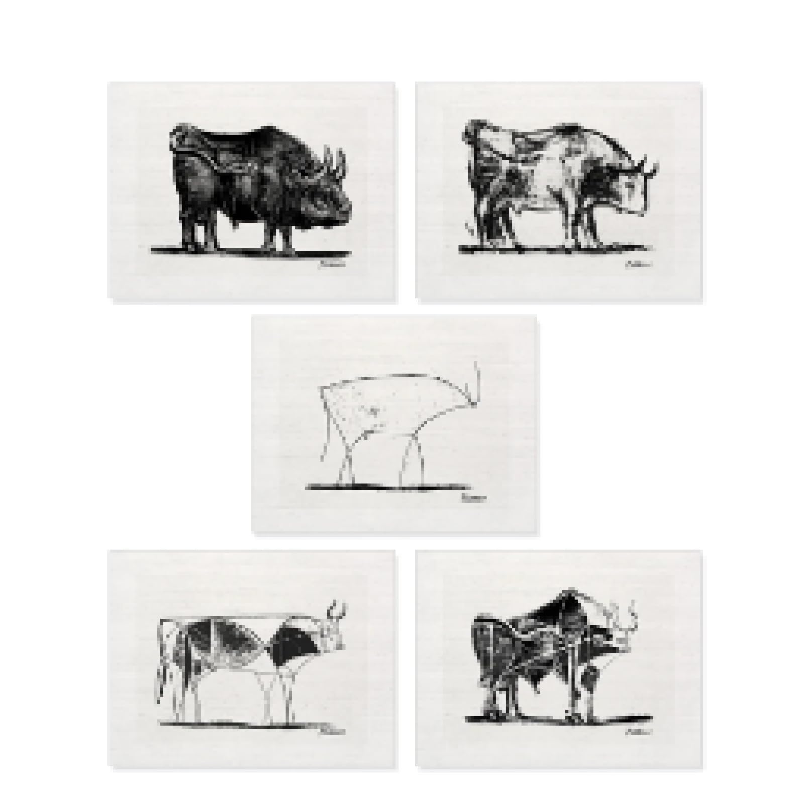 picasso stier fahrradsattel HNKDKJ der Stier, Lithographie, Skizze, Linienzeichnung, Repro, Leinwand-Kunstdrucke oder Poster, gerahmt, Picasso-Wandkunst-Set, Category:Kinder Jugend_Unisex Alipis Album Für Getrocknete Wähle Deine Farbe:navy/orange