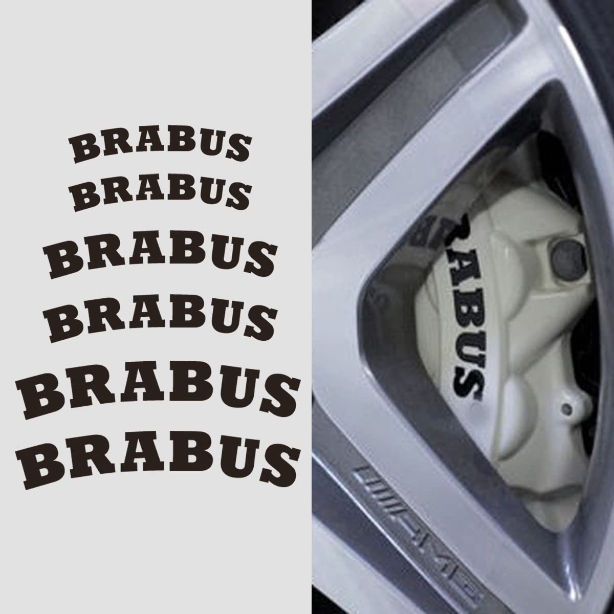 ブレーキキャリパーステッカー【あなたが選択するための数十の図案を提供する】ブラック