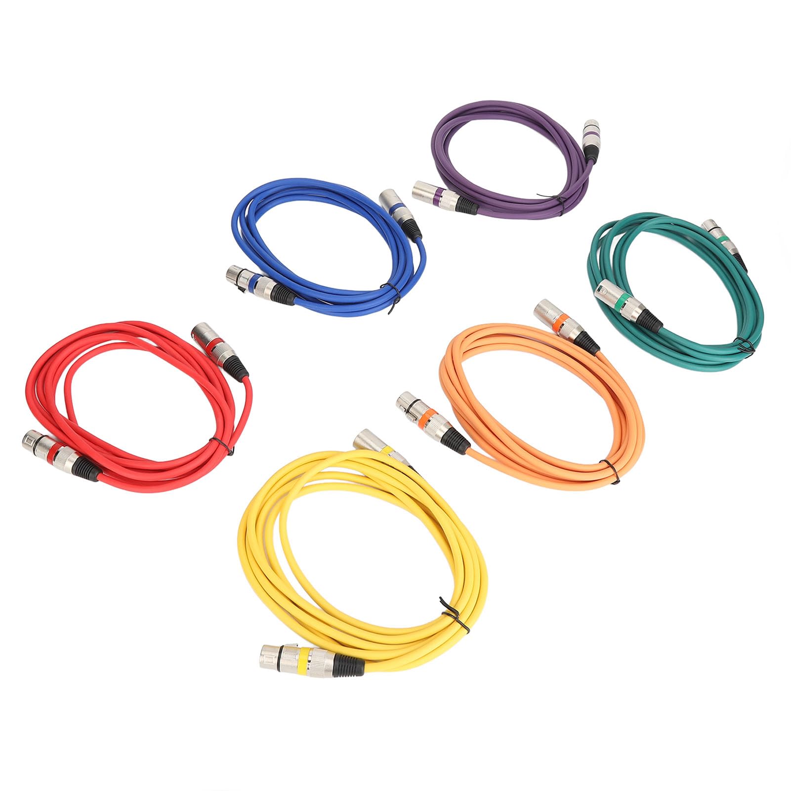 XLR Kabel męski na żeński Premium Profesjonalny kabel audio z podwójnym ekranowaniem do mikrofonów Miksery Interfejs audio Stop cynku Miedź beztlenowa 10 stóp 6 sztuk
