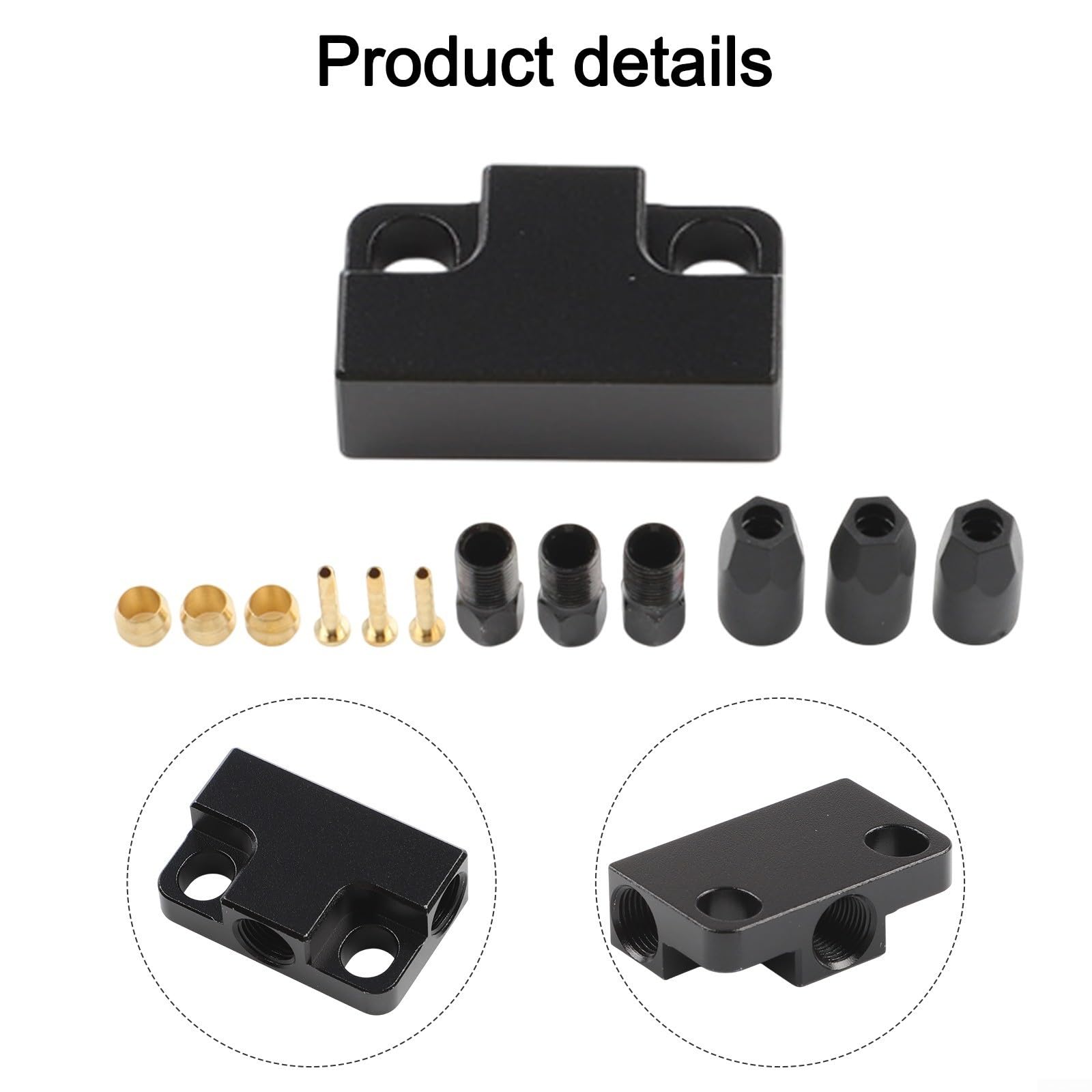 Bremskabel T-Stück auf 2 Adapterstecker für hydraulische Bremssysteme an Dreirad, Elektrofahrzeug und Fahrrad (hinten)