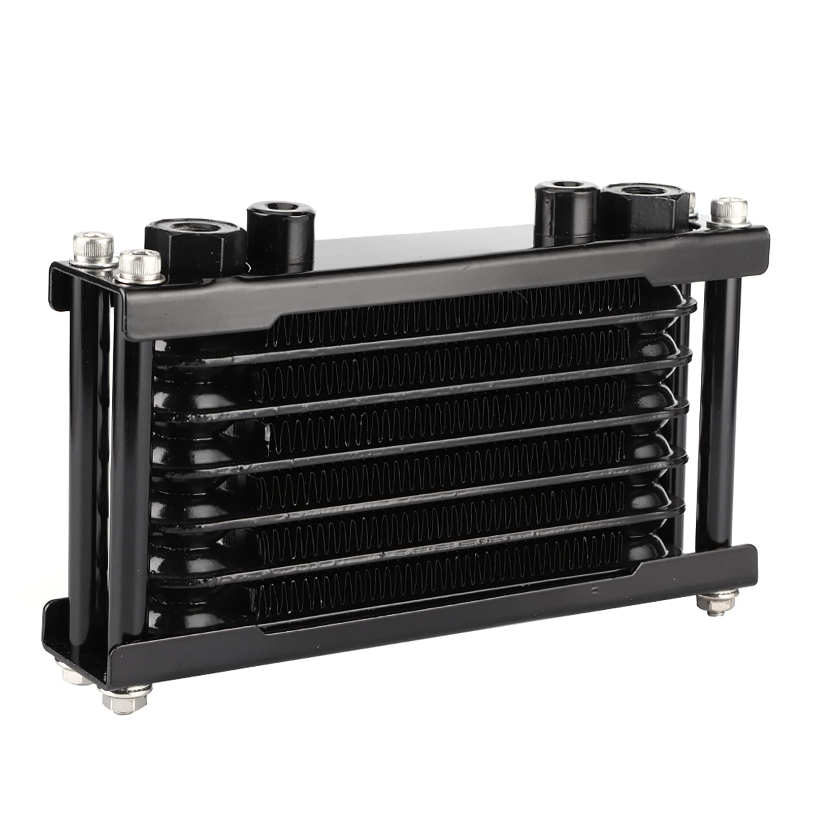 Ausla Radiador de Motocicleta, Enfriador de Aceite de Motor de Aleación de Aluminio, Rosca de 12 X 1,25, Reduce la Temperatura del Aceite de 54 a 72 °F, con Accesorios de Instalación para Motos de