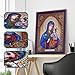 Diamond Painting DIY 5D Special Shape Rhinestones, ABEUTY Religion Christian Virgin Mary & Son of Jesus, Partial Drill Crystal Diamond Art Kits