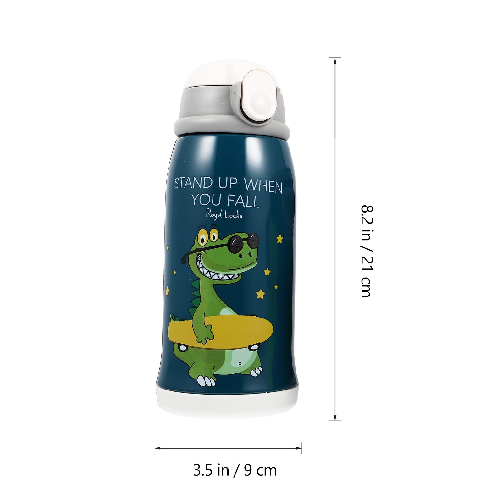 Isolierte Kindertrinkflasche 550ml aus Edelstahl mit Auslaufsicherem Deckel und Lebensmittelechtem Silikonstrohhalm Robust und Tragbar als Geschenk