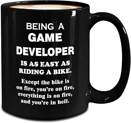 Miniatura 2 de Regalos para desarrollador de juegos, taza grande de té de café negro de 15 onzas, diseño de videojuegos, desarrollo de equipo de desarrollo,