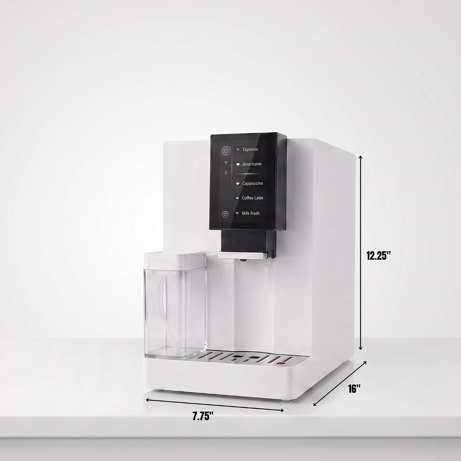Averno Fully Automatic Espresso Machine with Grinder & Milk Frother, Bean to Cup Coffee Maker for Espresso, Cappuccino & Latte, Stainless Steel Brewing Unit