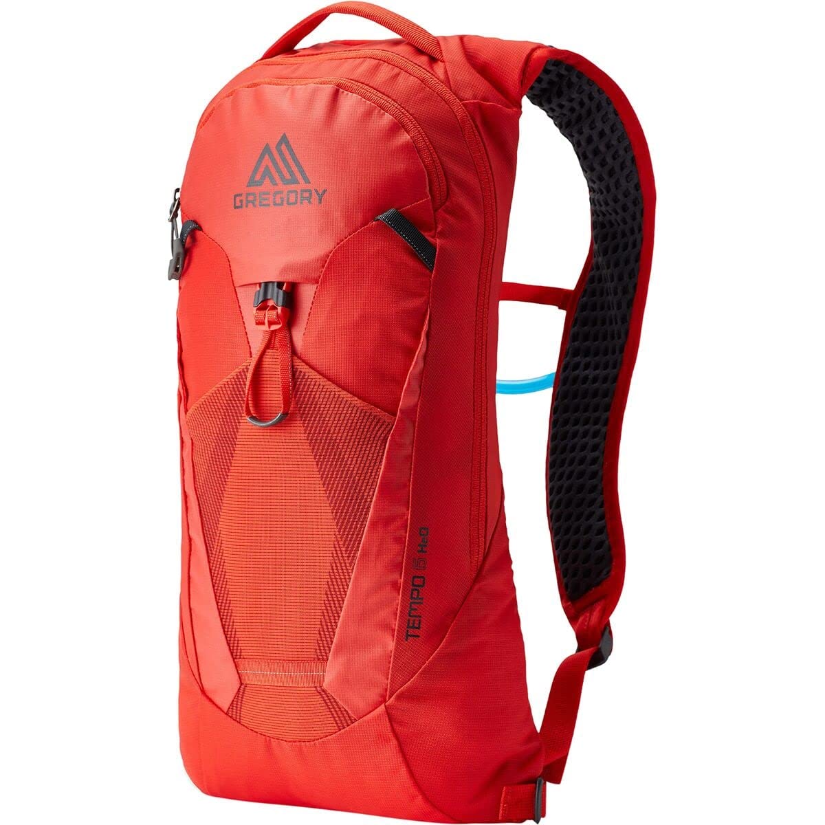 Gregory Tempo 6L H2O Unisex Day Hiking/Backpacking Hydration/Mountain Biking Backpack, Insulated Hydration Sleeve for Water Bladder w/ 2L Reservoir Included, One Size Fits All, Oxy Red