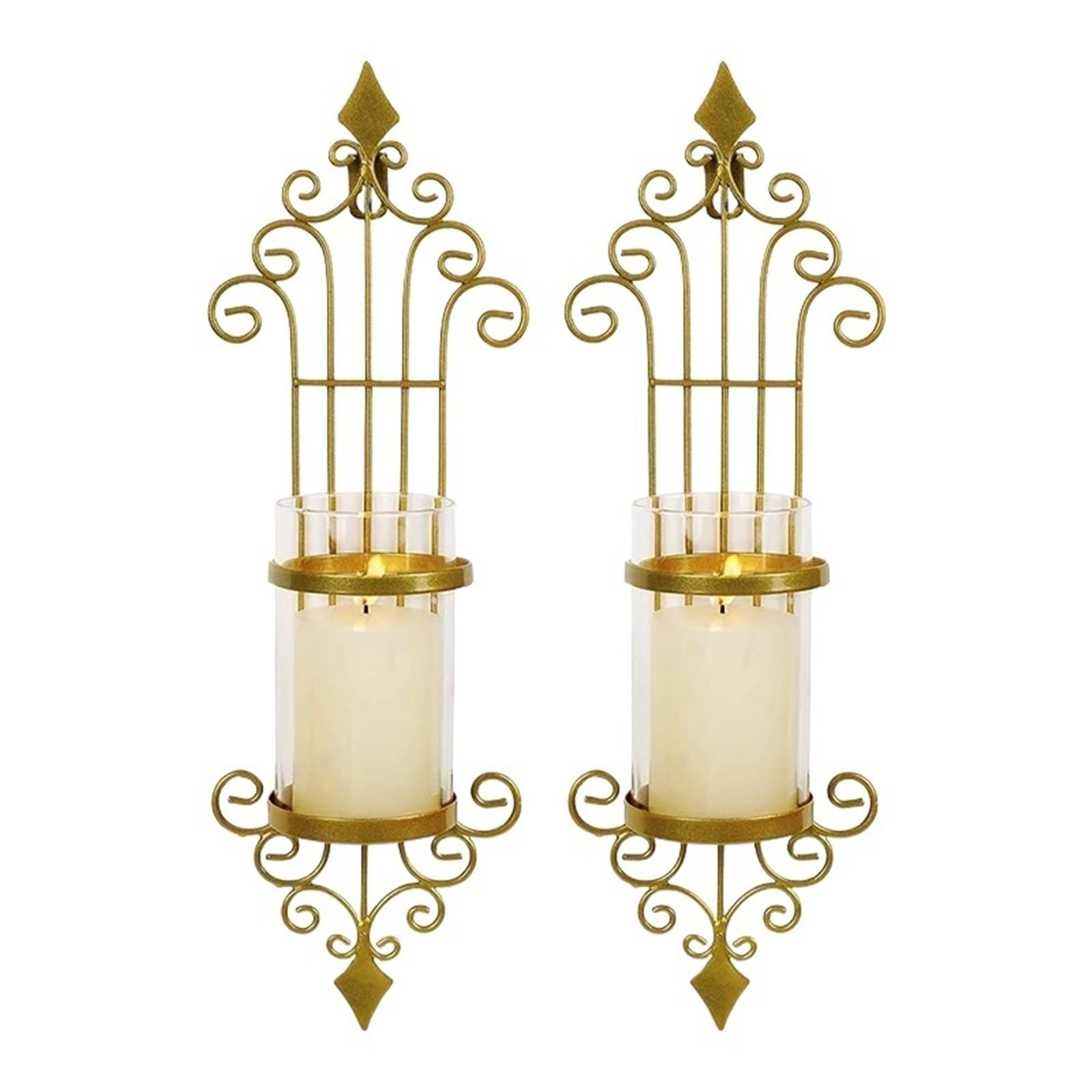 Candelabros de pared modernos for decoración del hogar y portavelas de cristal
