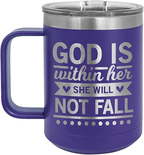 Taza de café púrpura de 15 oz con tapa deslizante | Taza de café de viaje aislada | Ideas de regalo únicas de mujeres u hombres | Compare precio con