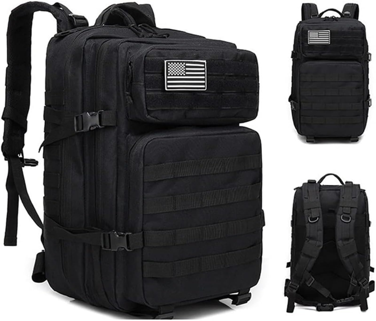 YQbest Military Tactical Backpack 45L Army 3 Days Assault Pack Bag Large Nylon 900D Mens Molle Rucksack