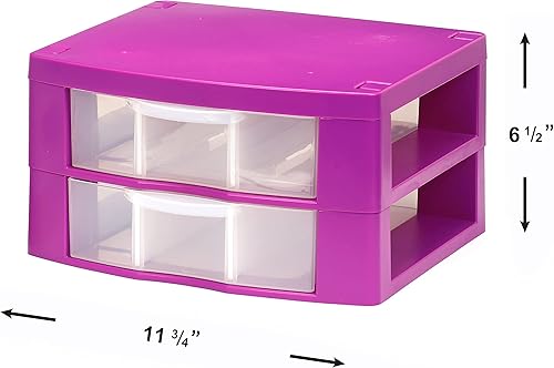 Miniatura 9 de Organizador de casillero de herramientas para la escuela, 2 separadores de cajones extraíbles, cajones de almacenamiento ajustables para joyas,