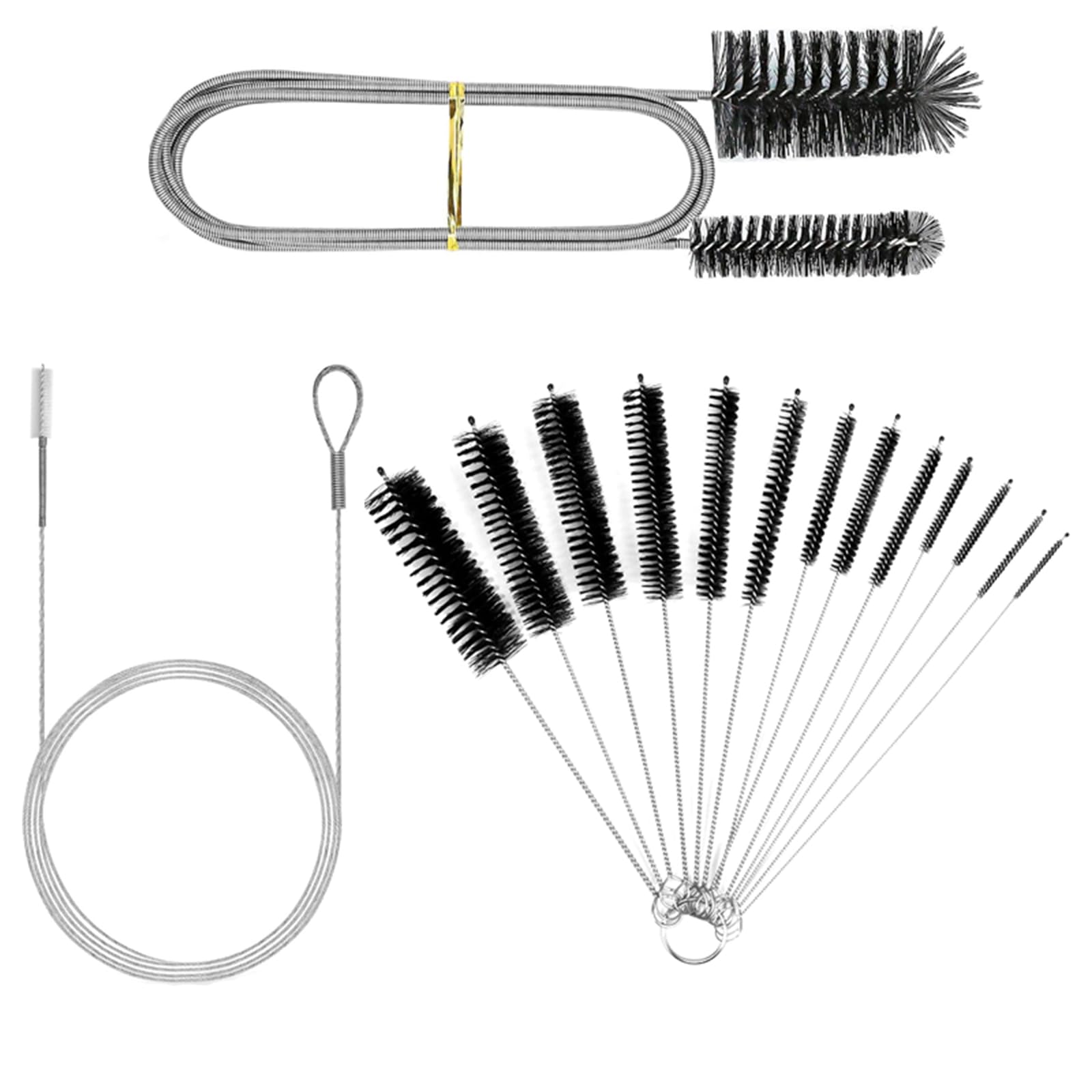 Cepillos para Tuberías 12 Piezas, Cepillo de Limpieza para Desagüe Flexible para Cocina y Baño