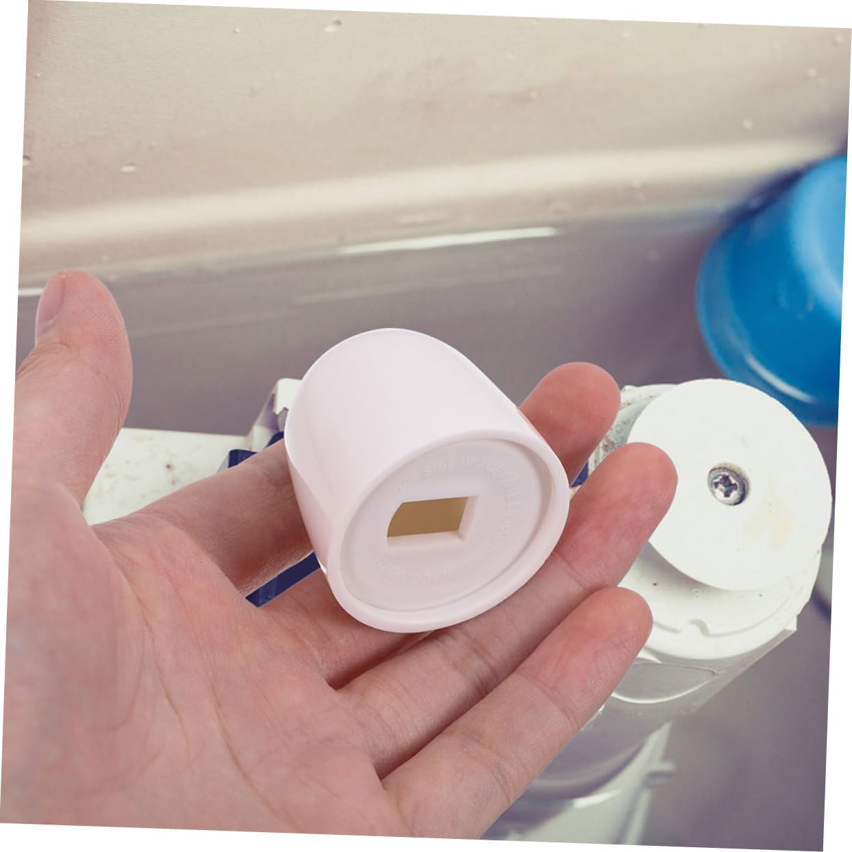 8pcs Toilet Decorative Covers Plastic Nut Caps for Bottom Hardware Covers for Bathroom Tank Lid