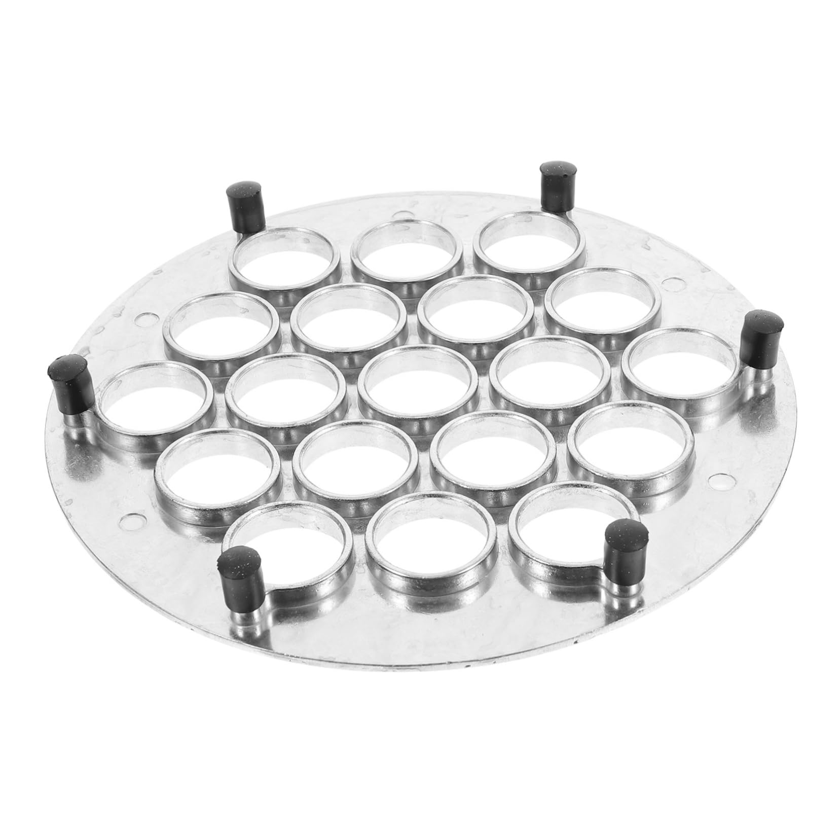KICHOUSE Efficient Dumpling Press 19 Holes Round Metal Chinese Maker Ravioli Tools Manual Dumpling Maker Easy Cleaning Ideal for Parties
