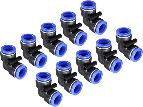 M METERXITY Paquete de 10 accesorios de codo para conectar tubos, conexión rápida de empuje de aire neumático, se aplica a la conexión de la tubería