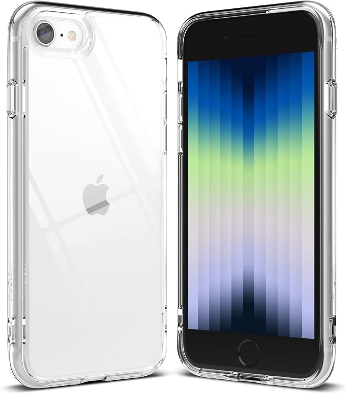 Funda Ringke para iPhone SE de 3.ª/2.ª generación/8/7 [Fusion Clear] | Recubrimiento UV para bolsas de aire resistentes a rayones y decoloración, a prueba de golpes