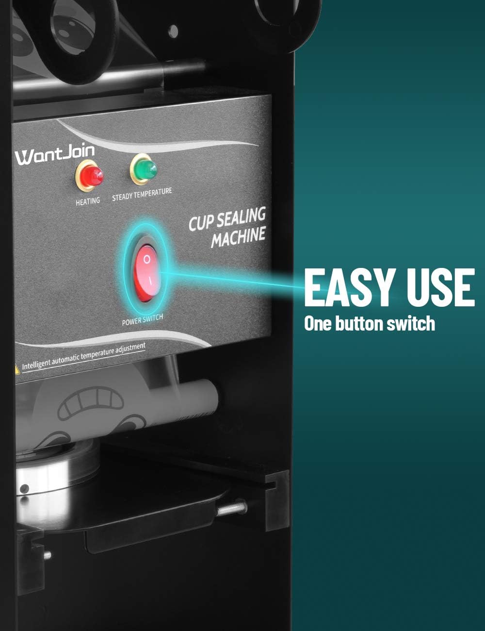 Power switch and indicator lights