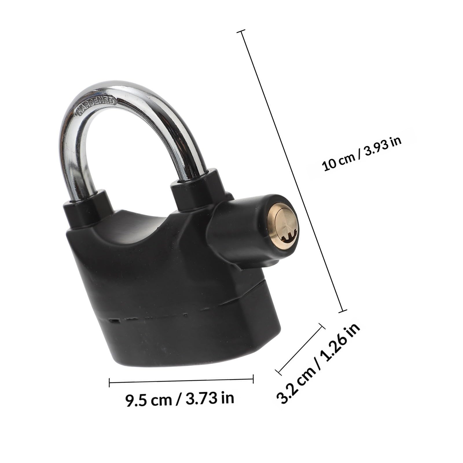 Operitacx Antivol U pour Vélo Alarme Intégrée et 3 Clés, Alliage D'aluminium Robuste, Lot de 2, pour Motos et Fenêtres