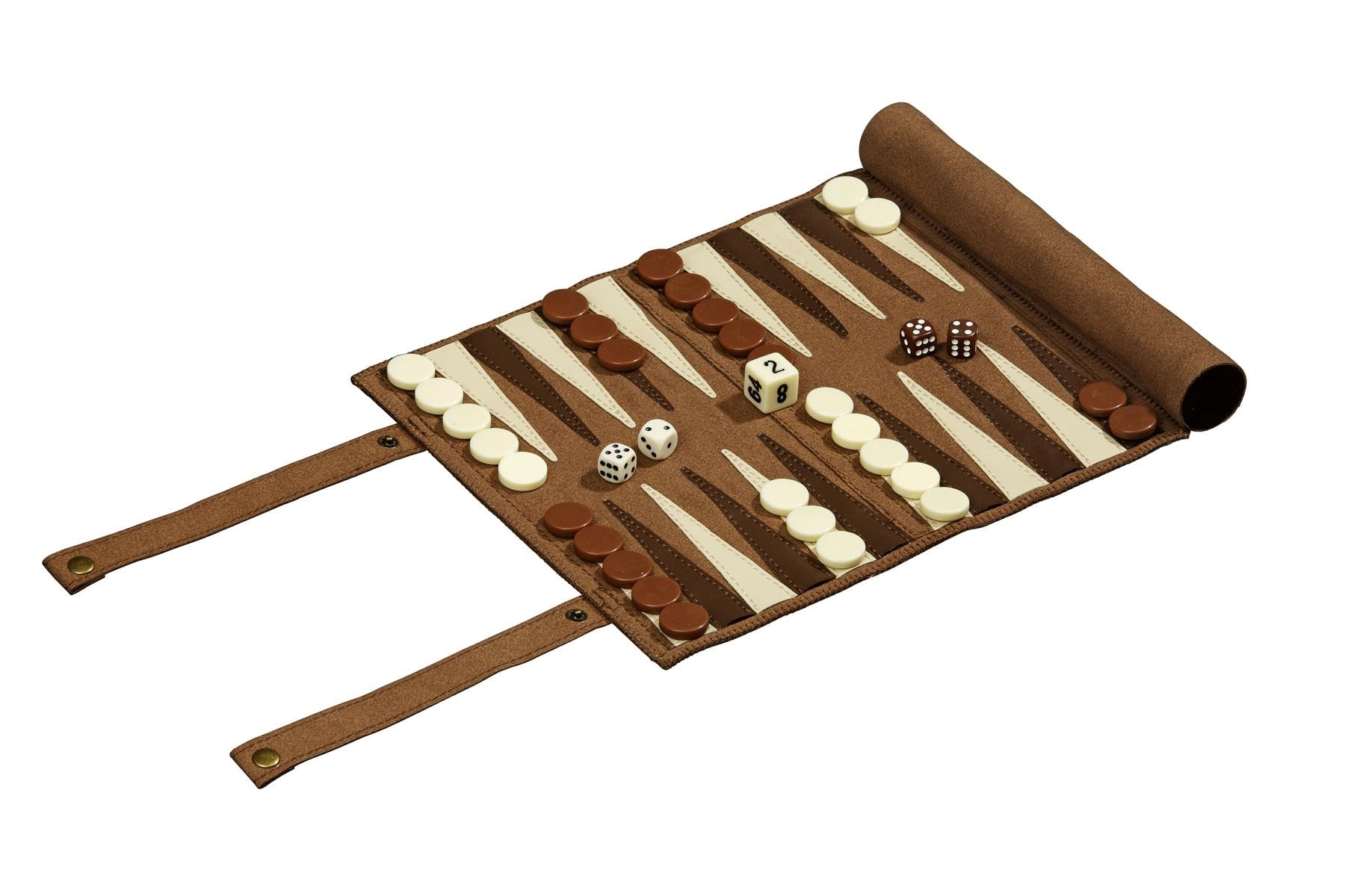 Philos Roll-Up Travel Games Combo - Backgammon, Chess and Draughts