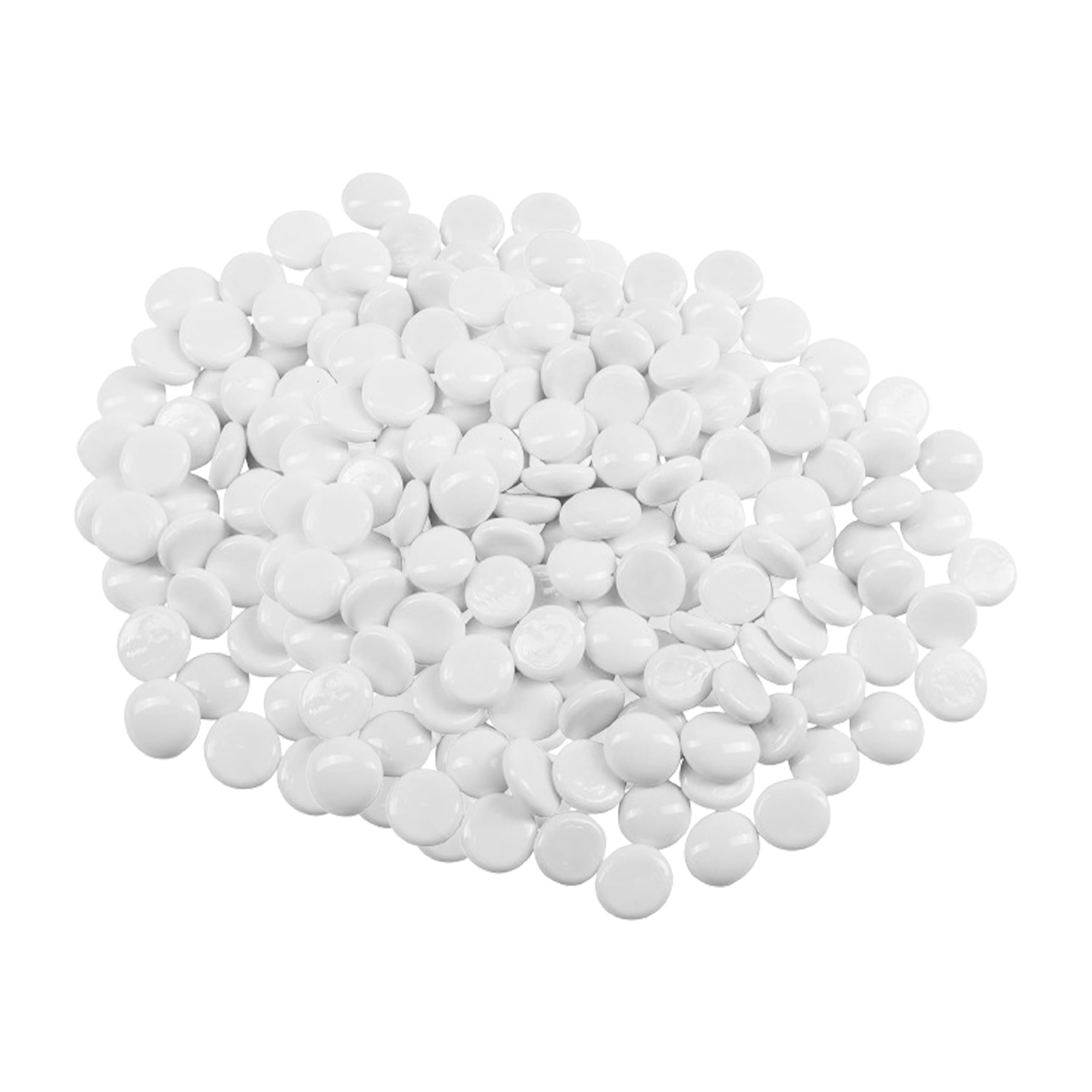 ARSUK 110 Pcs White Pebbles - Glass Pebbles for Decoration in Fish Tanks, Aquariums, Vases, Plant Pots, Gardens, and Home Decor - Fish Tank Gravel, Stones, Beads, Nuggets, and Crystal Gemstones