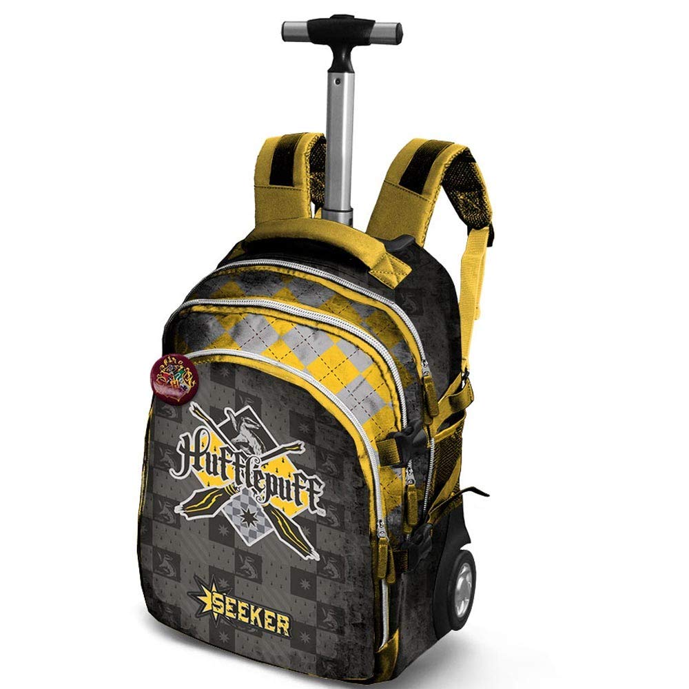 Harry Potter Quidditch Hufflepuff-Travel Trolley-Rucksack Zaino Casual, 28 liters, Giallo