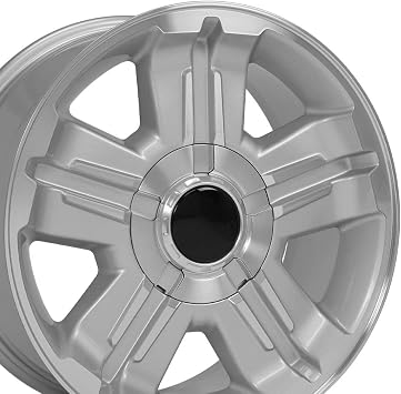 OE Wheels CV88 18 Inch Rim Fits Tahoe Z71 Style 6x139.7 18x8 Gloss Silver Machined - Hollander 5300 1