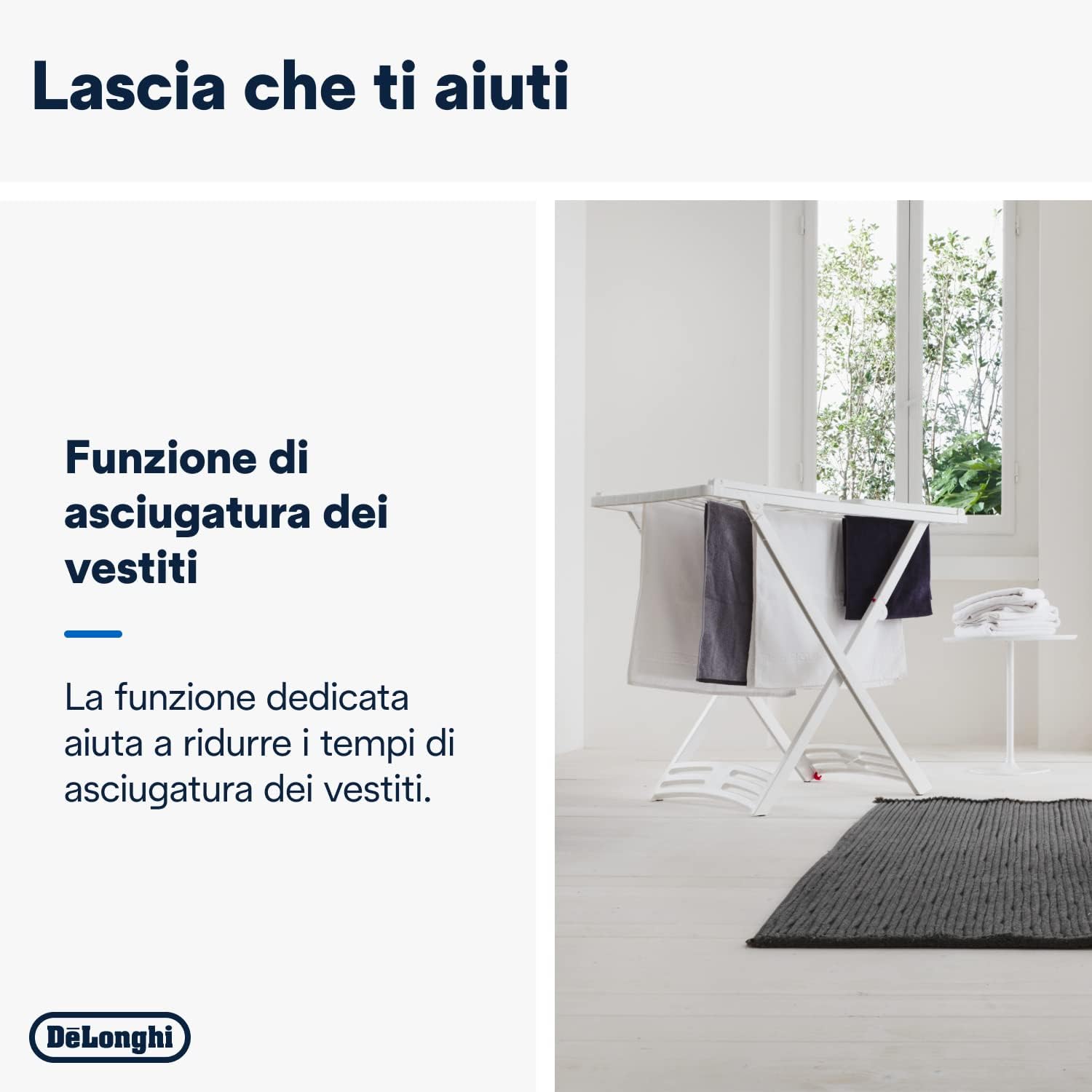 De'Longhi AriaDry DEXD214RF Dehumidifier with clothes drying function