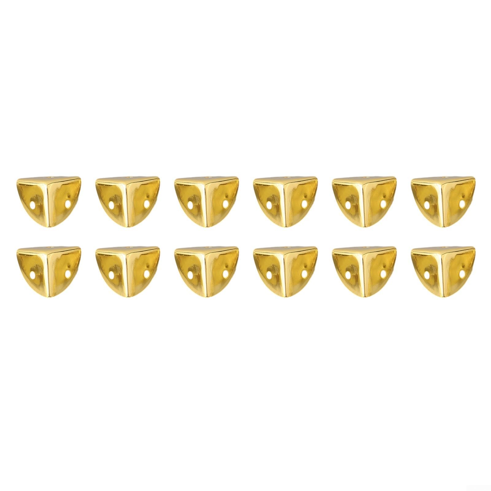 Set di 12 angoli in ferro vintage, accessori protettivi per scatole di legno (oro)