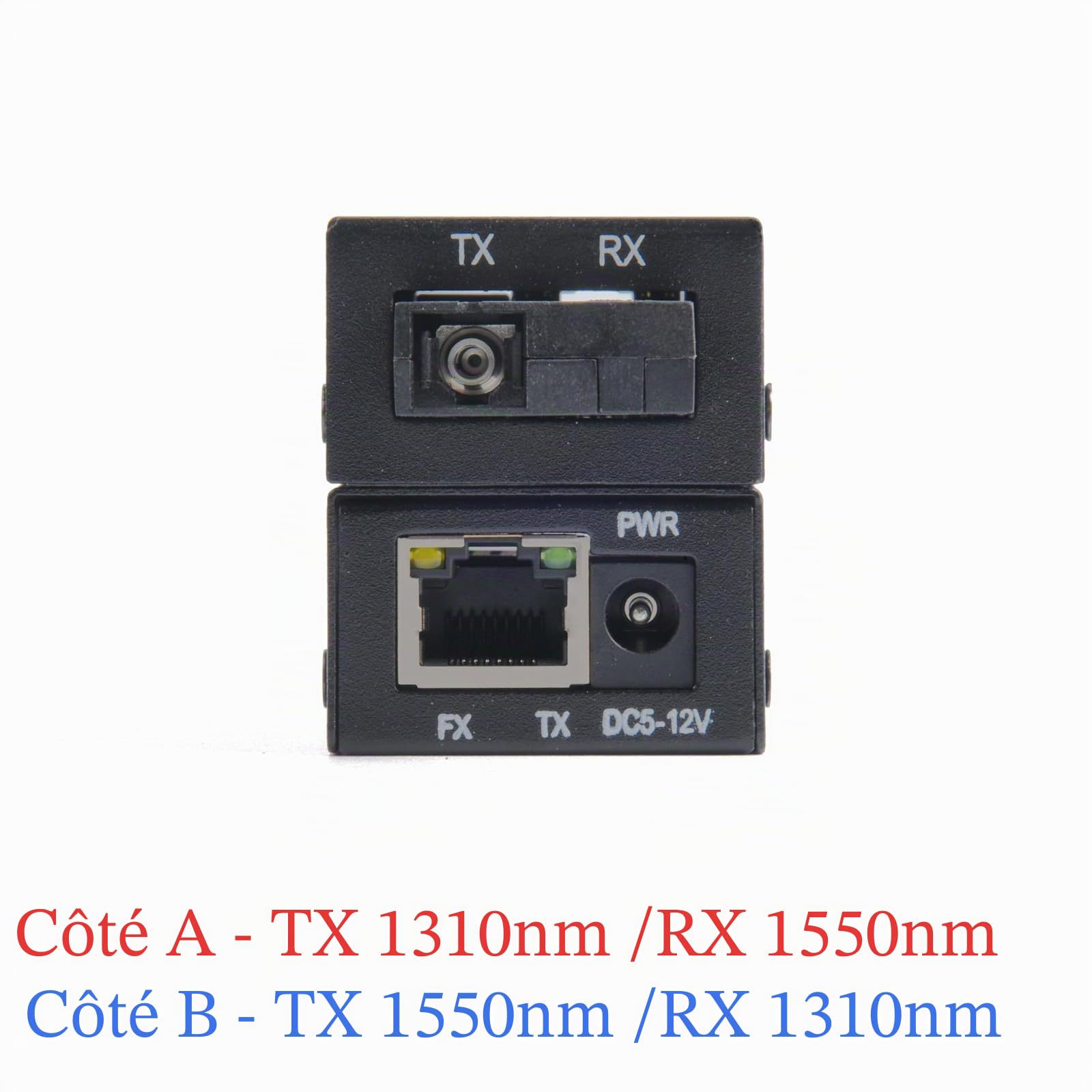 1 Paire de Mini convertisseur de média Fibre Optique Gigabit - Émetteur-récepteur Optique 100/1000 Mbps SC vers commutateur Ethernet RJ45, Distance de 20 km avec réseau