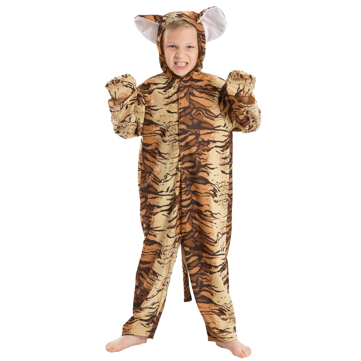 Charlie Crow Suede Tiger Costume for Kids 9-11 Years - Image 2