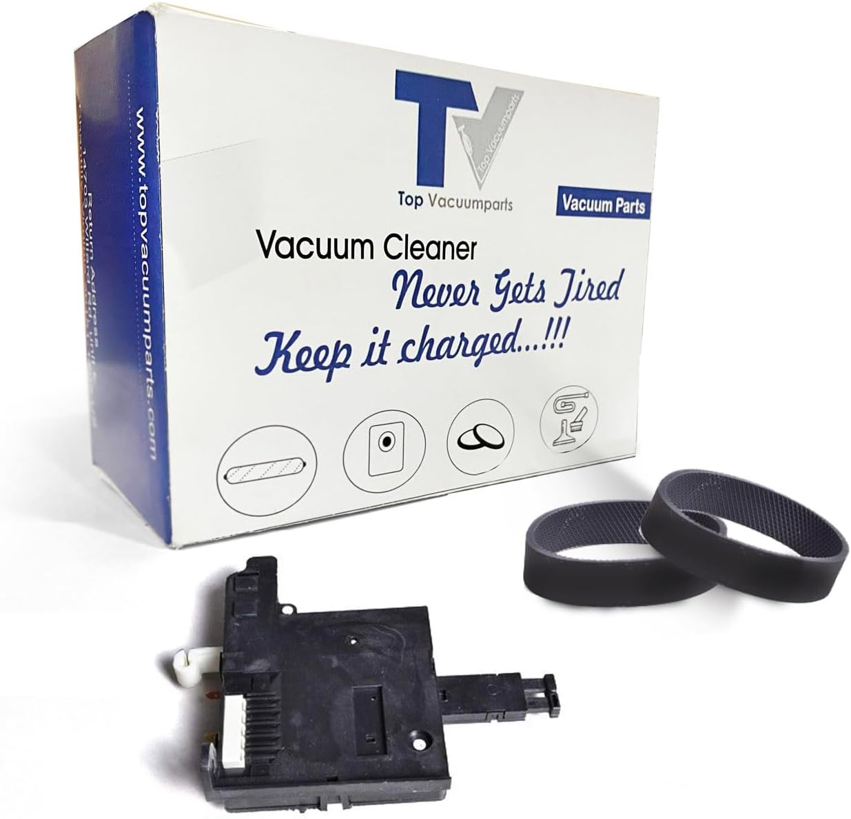 Replacement Part For Kirby Vacuum Cleaner Power Switch W/ 2 Belts For G3, G4, G5, G6, Ultimate G