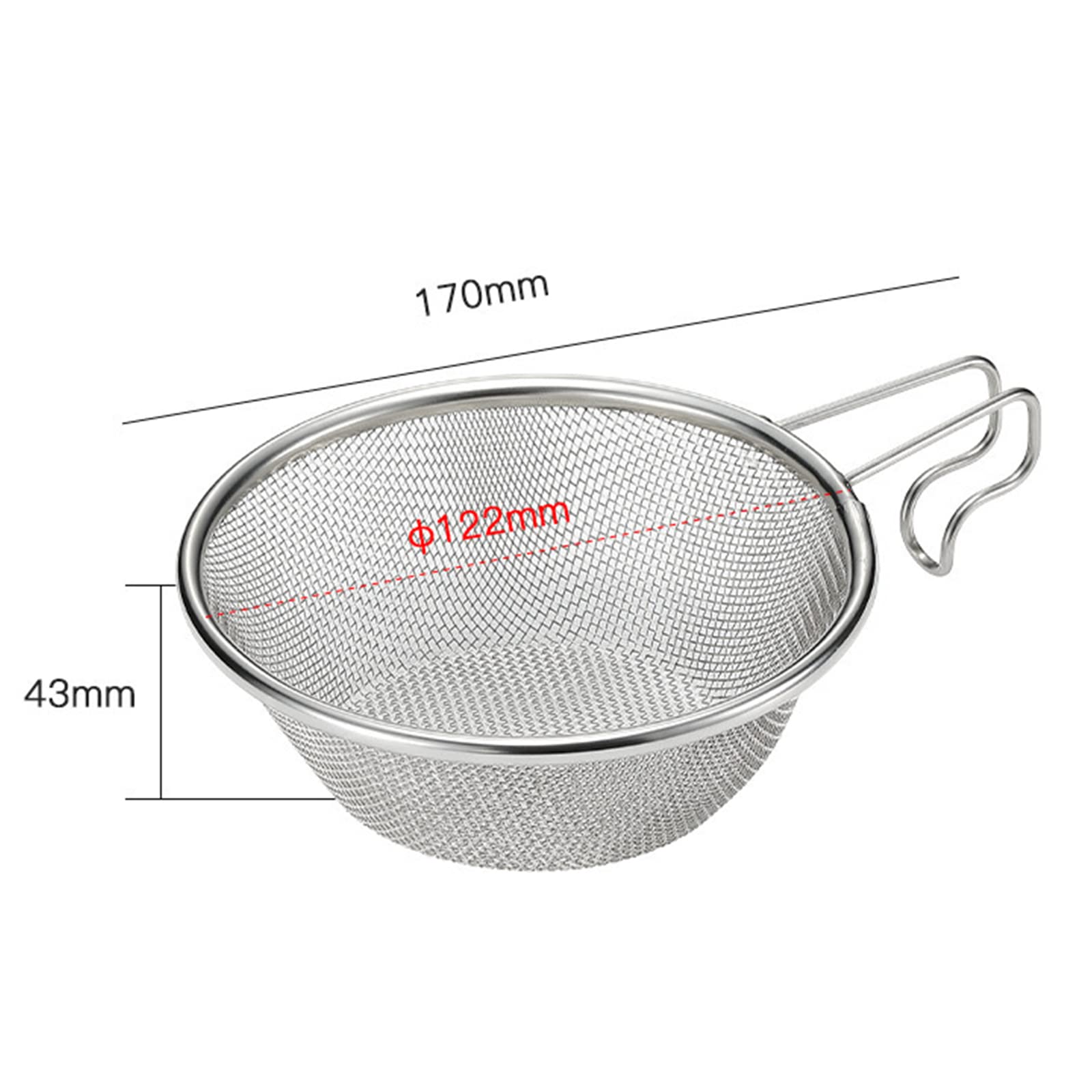 Camping Outdoor Filter Spoon 304 Stainless Steel Fishing Filter Bowl Multi-function Travel Cookware With Handle